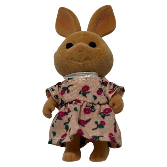 Pompon Town Brown Rabbit Family x 4 Pieces Figurines - Picture 8 of 14